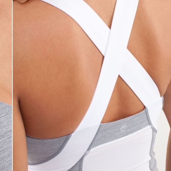 Lululemon test your limits heathered gray/ white size 4 - Picture 3 of 8